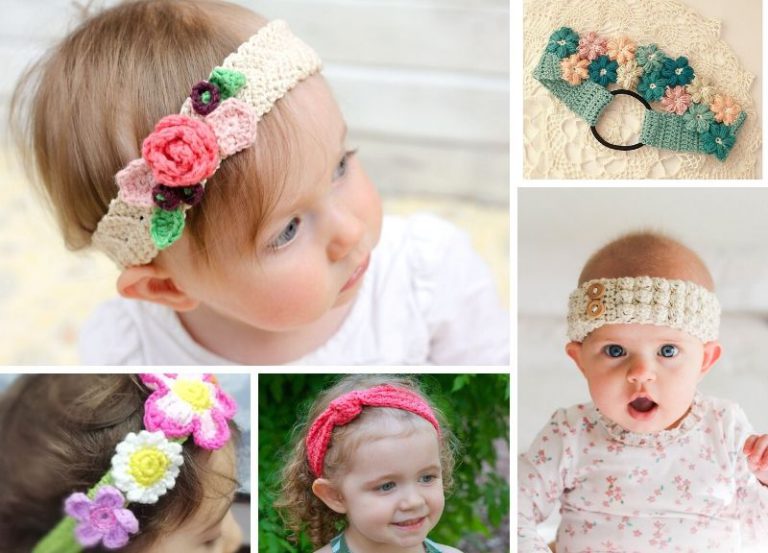 Floral Baby Crochet Headbands