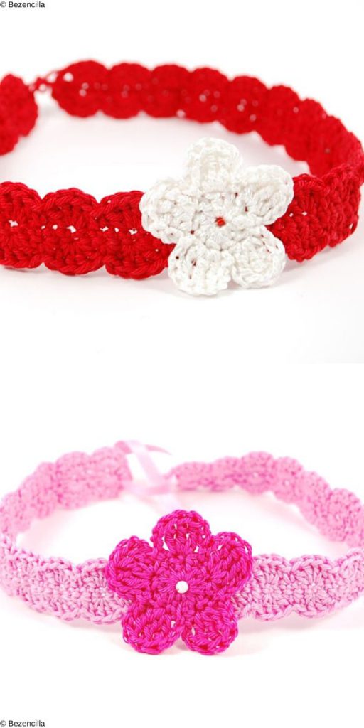 Flower and Shells Headband Free Crochet Pattern