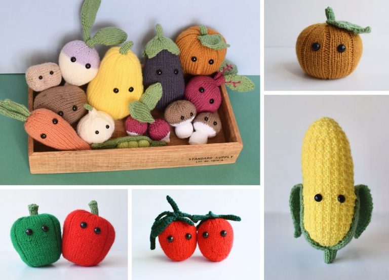Fresh And Yummy Knitted Veggies and Fruits Free Patterns
