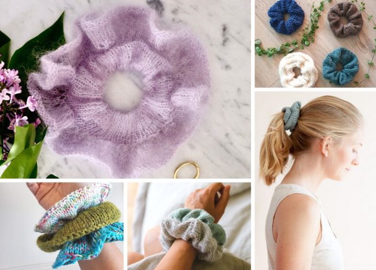 11 Fun Knitted Scrunchies