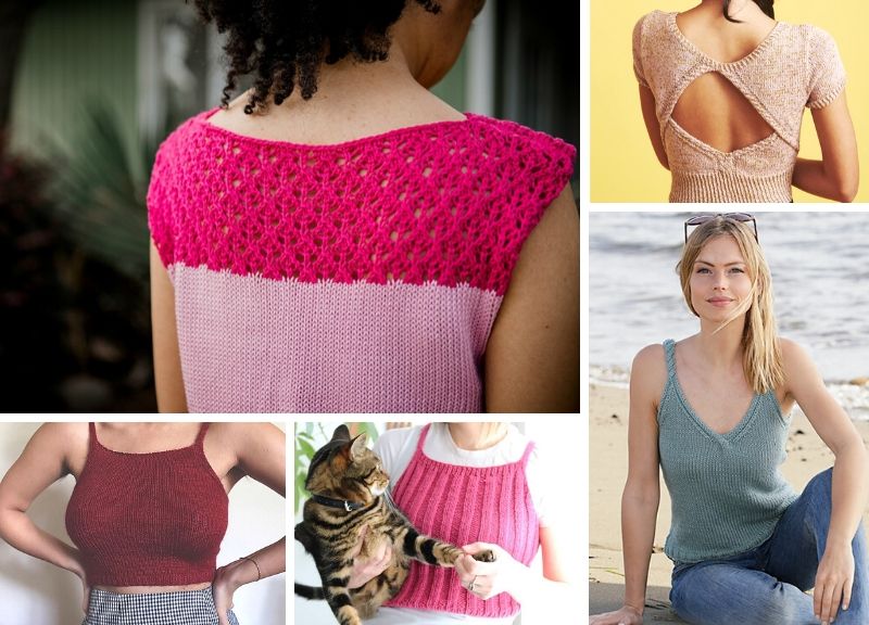 KNITTING PATTERN DIY Summer Cotton Tank Top, Women's Knit Top