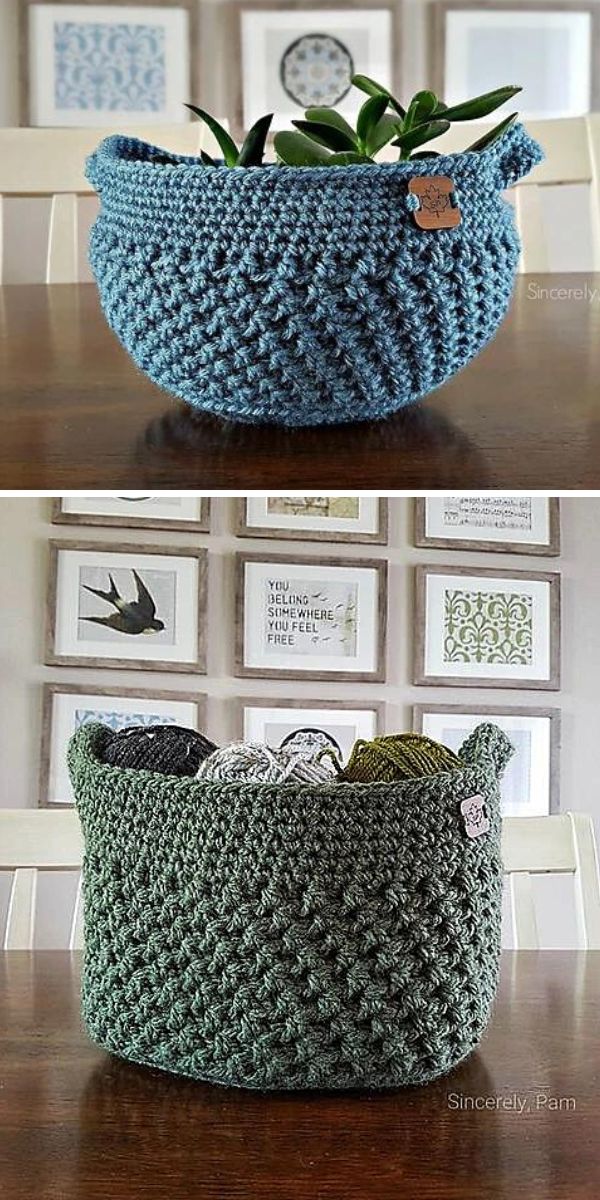 crochet basket free pattern