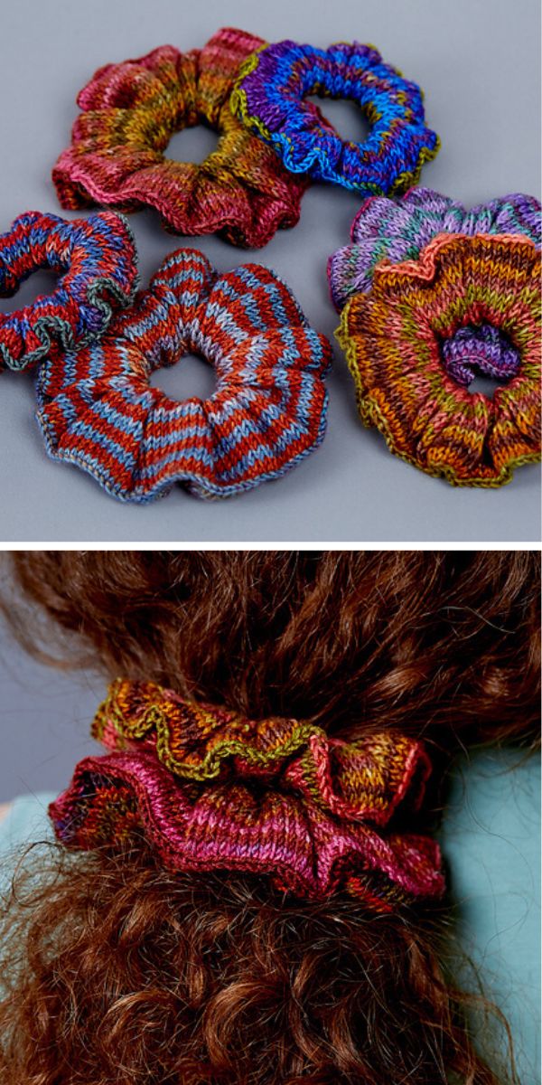 knitted scrunchie free pattern