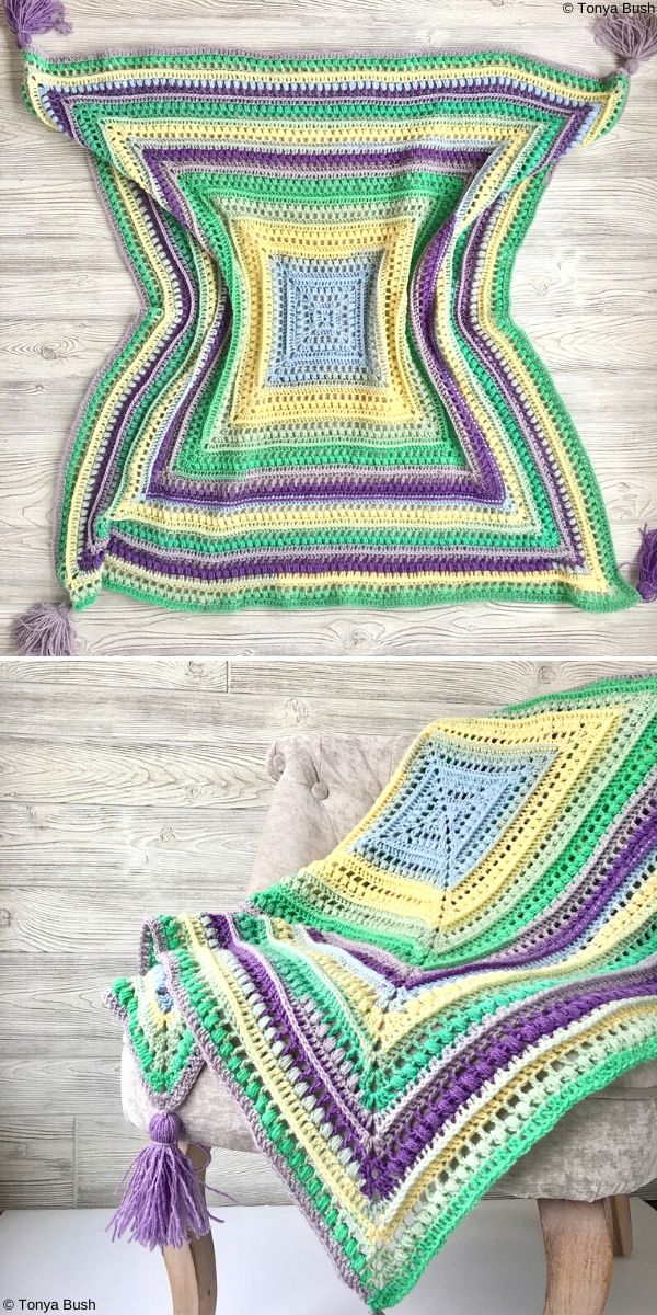 Wrap Me in Sunshine Blanket Free Crochet Pattern