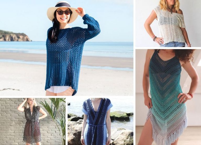 15 Feminine Crochet Beach Covers