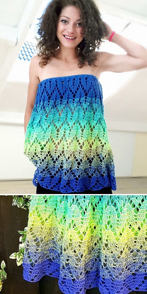 free swimsuit cover up crochet pattern