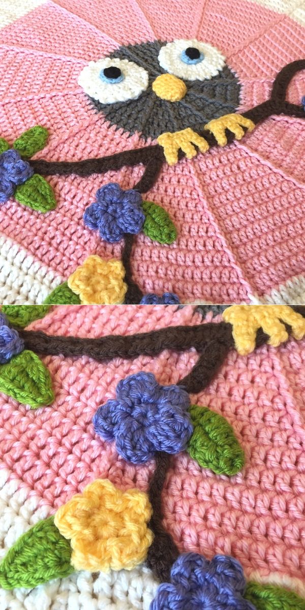 Crochet Owls a Baby Blanket