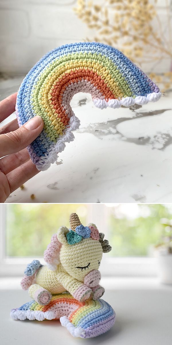 free crochet rainbow pattern