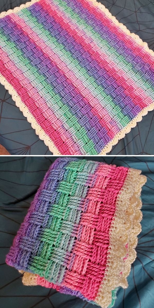 Basket Weave Baby Blanket