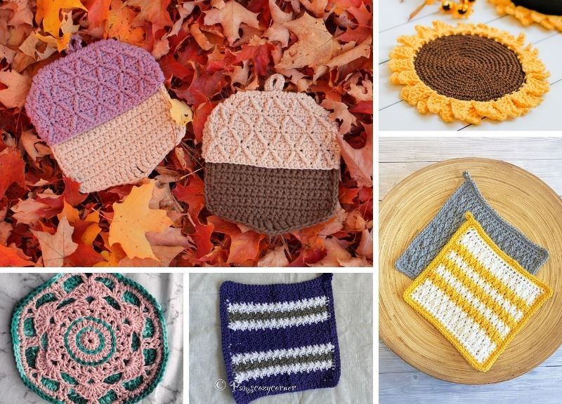 Way Cute, Fast & Easy Quilted Acorn Potholders-Thanksgiving