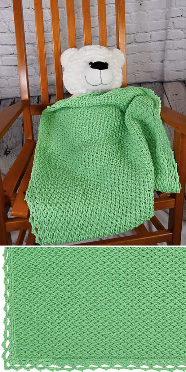 free basketweave baby blanket crochet pattern