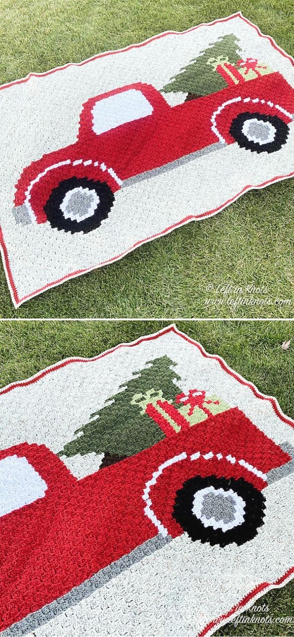 Christmas Tree Truck Blanket