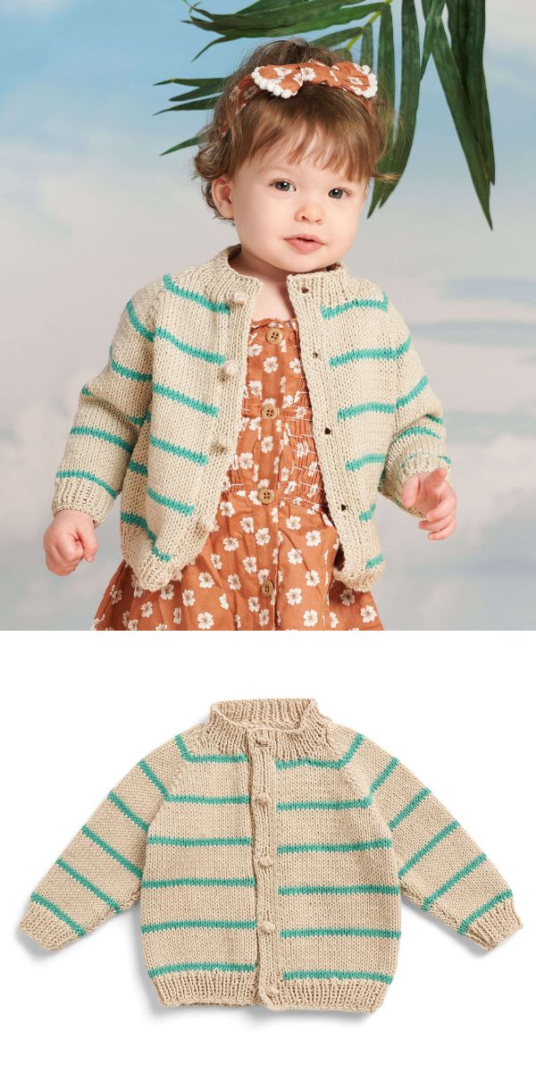 Knit Baby Cardigan free pattern