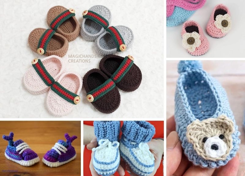 Easy crochet baby clearance shoes