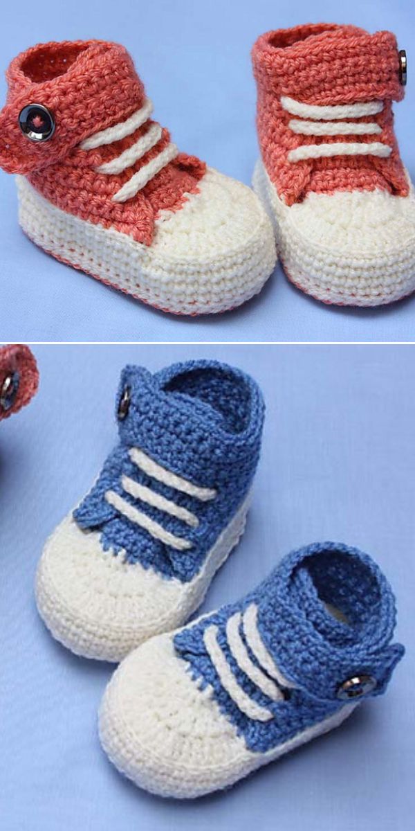 free baby sneakers crochet pattern