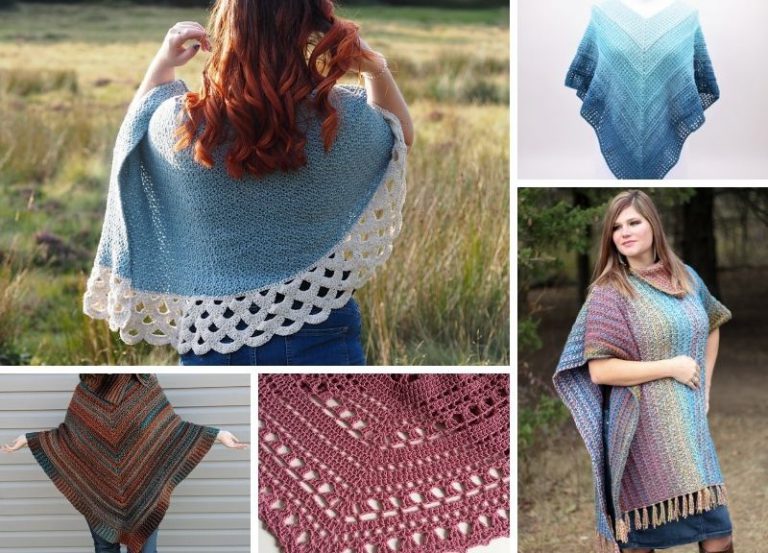 27 Fashionable Crochet Ponchos Patterns