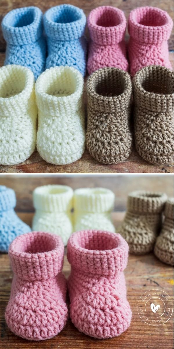 Fast Crochet Baby Booties