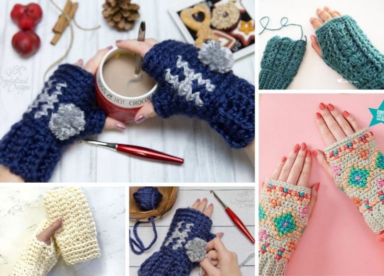 34 Lovely Fingerless Crochet and Knitting Gloves