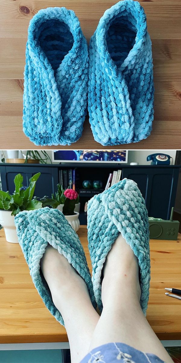 free knit slippers pattern