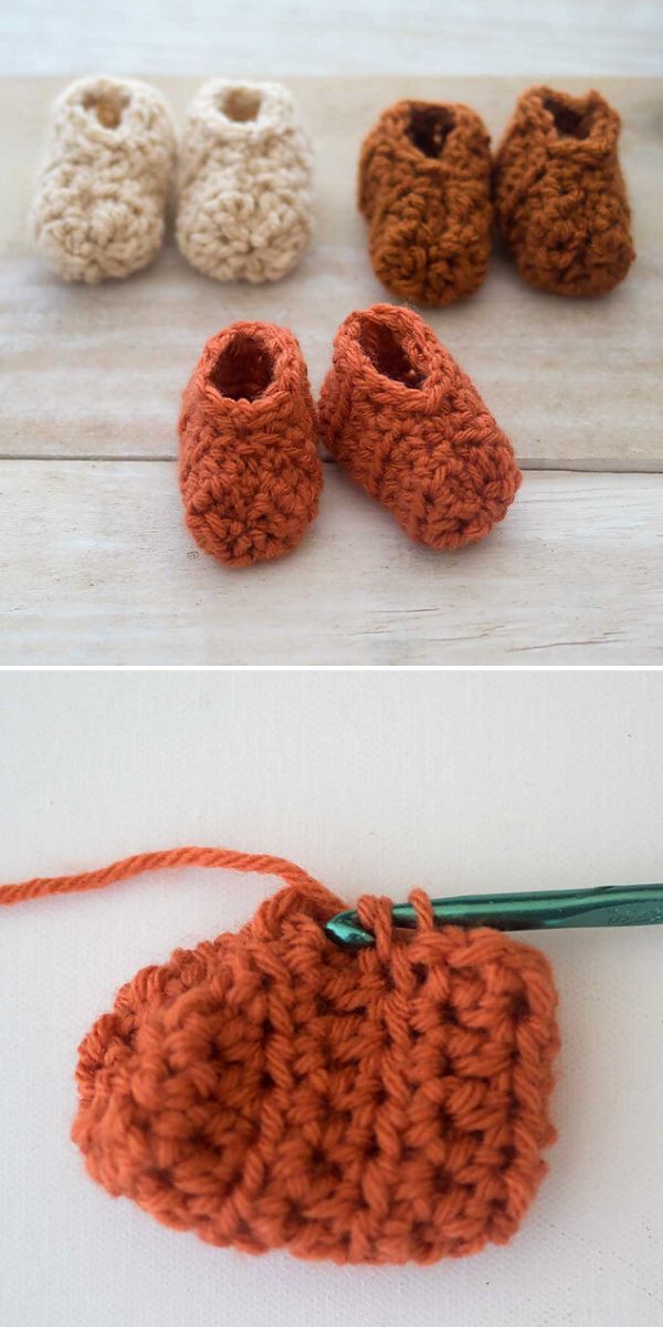 baby booties free crochet pattern