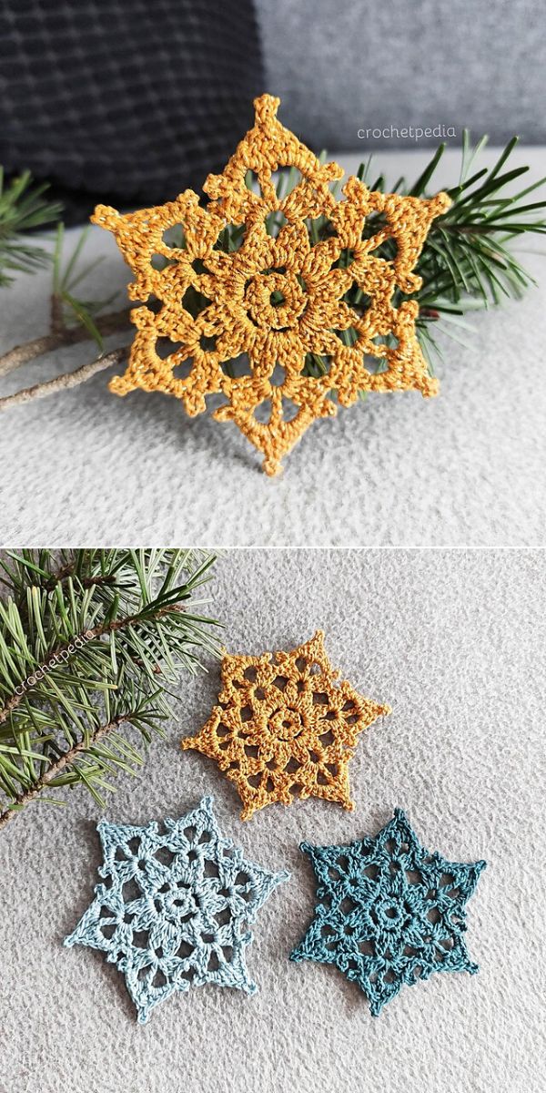snowflake free crochet pattern
