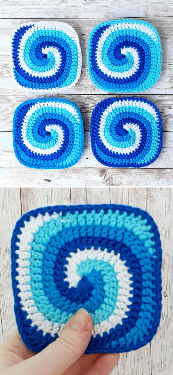 Ocean Blues Spiral Coasters