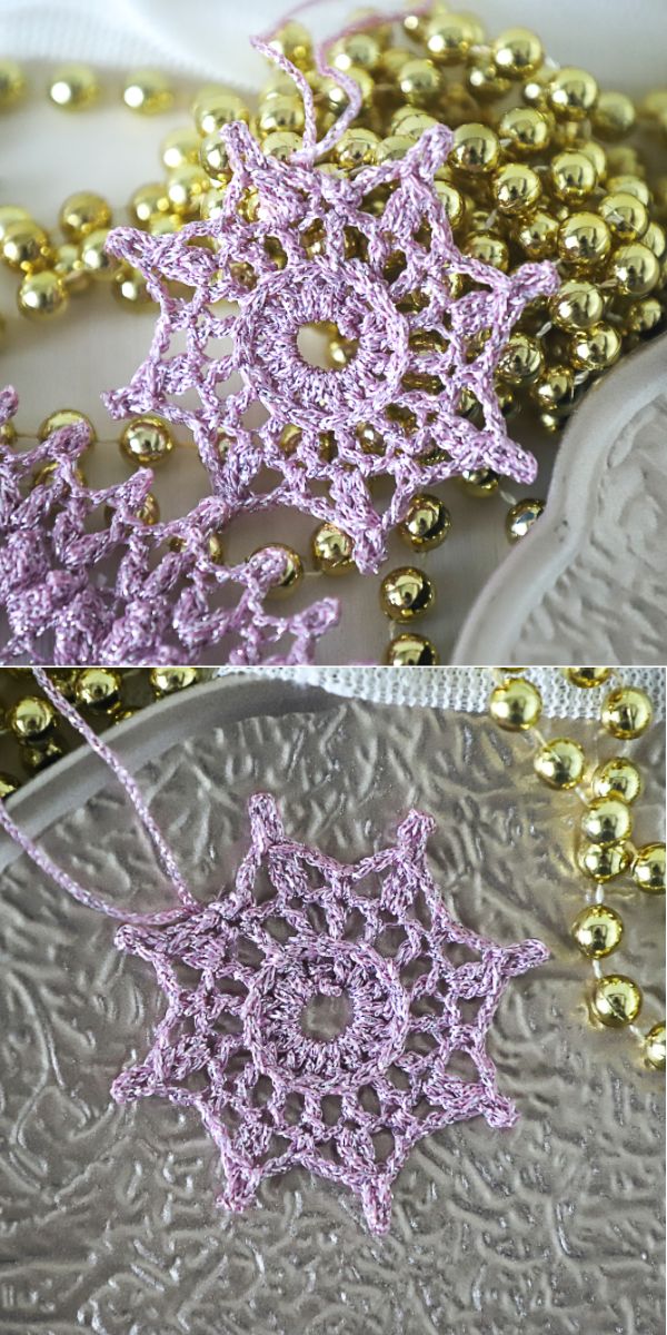 Super quick and easy crochet snowflake