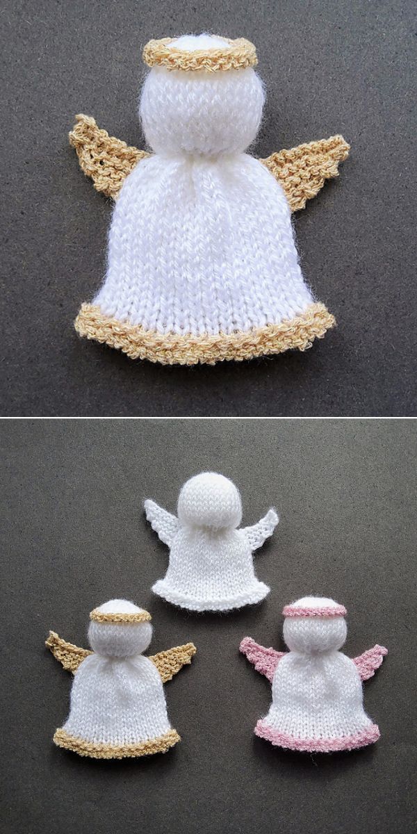 knitted angels free pattern
