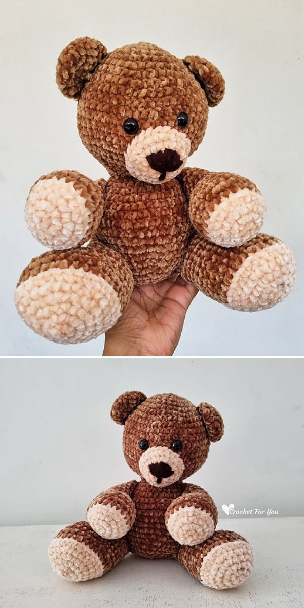 teddy bear amigurumi free crochet pattern