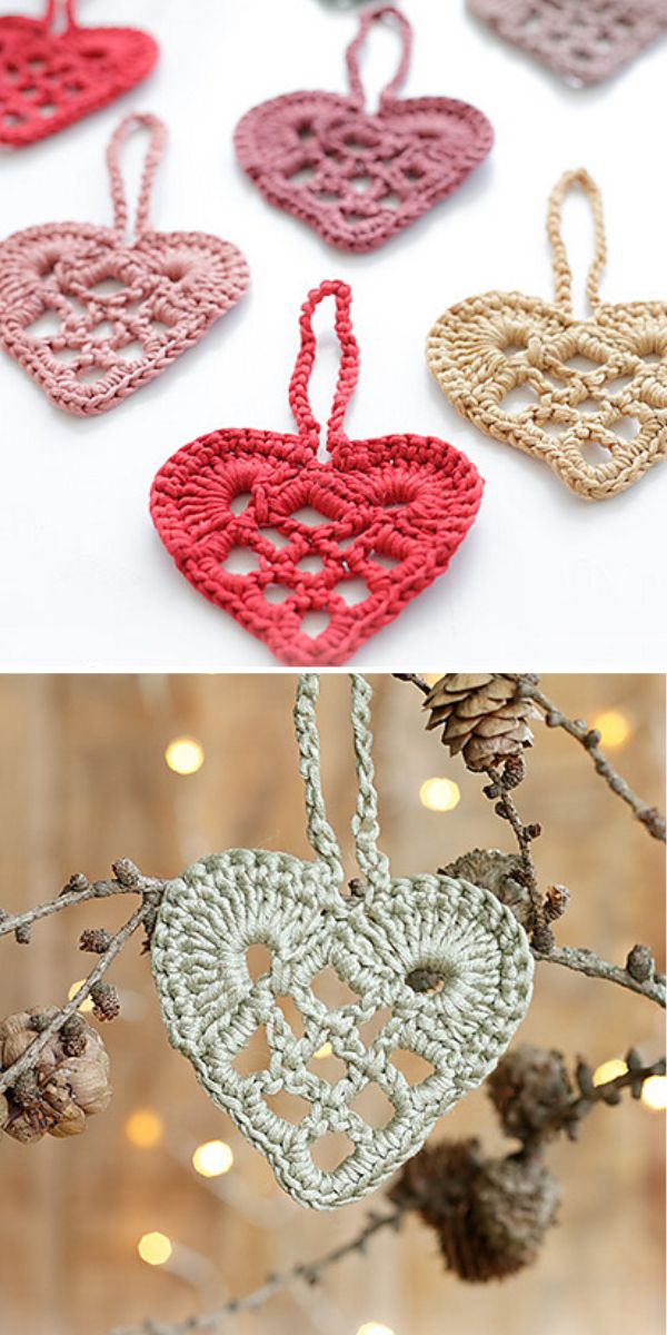 free crochet heart applique pattern