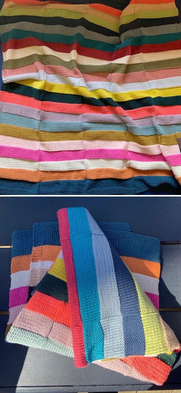 A Quick Stripey Baby Blanket