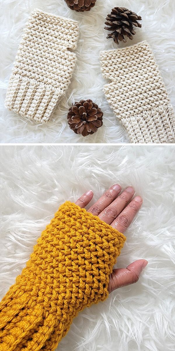 free fingerless mittens crochet pattern