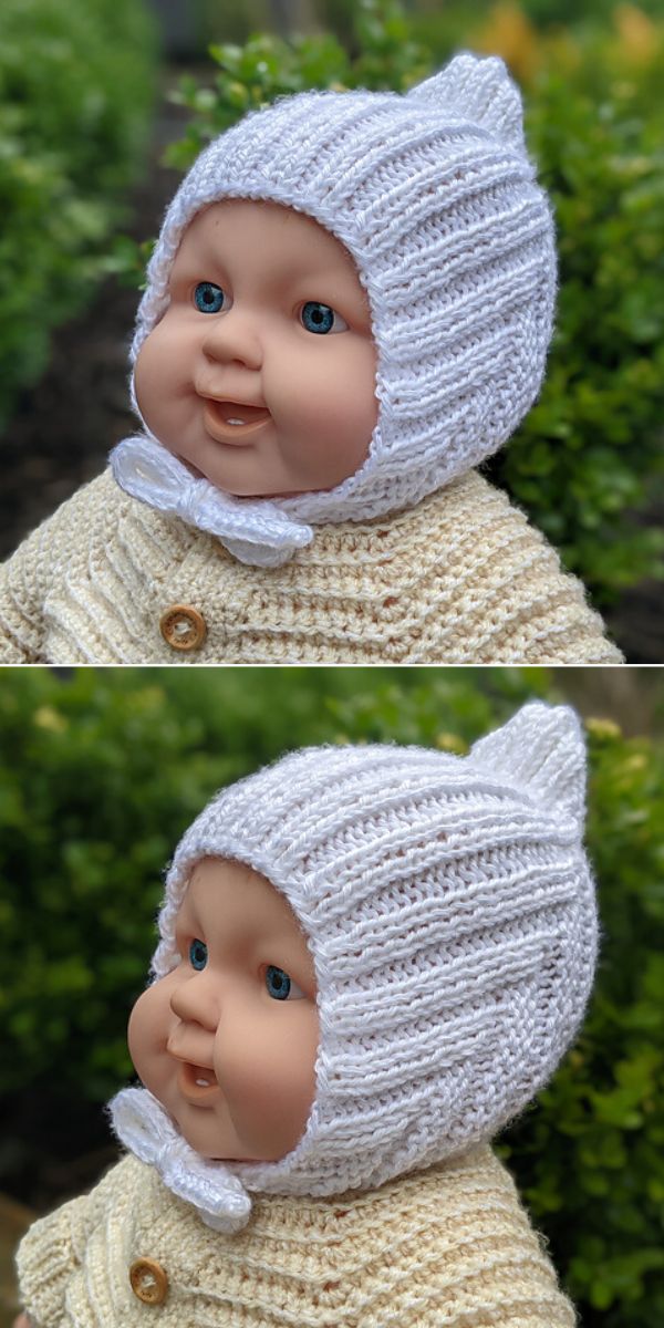 knit bonnet free pattern
