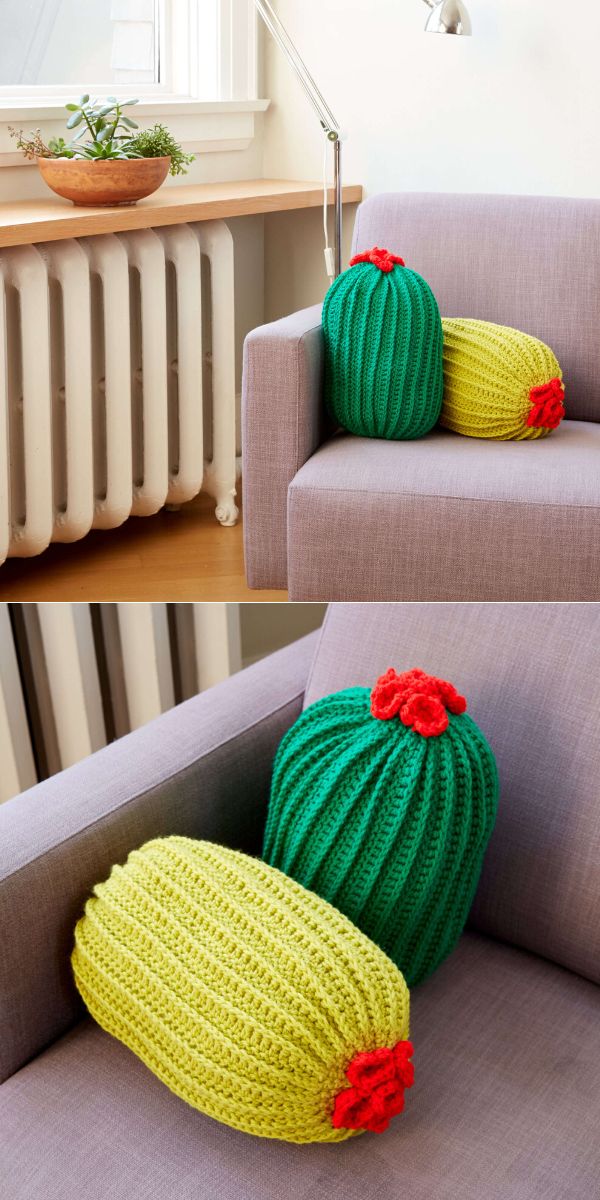 free crochet cactus pillow pattern