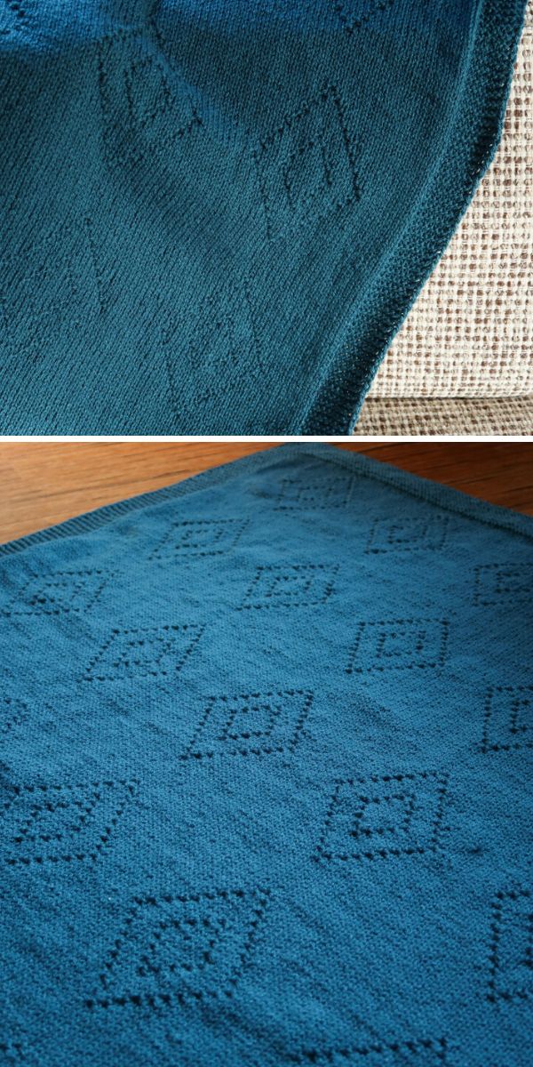Diamond Blanket free Knitting Pattern