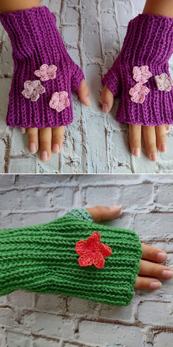 fingerless mittens free crochet pattern