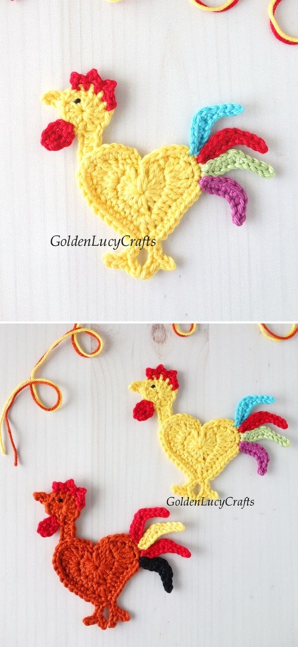 Rooster Applique