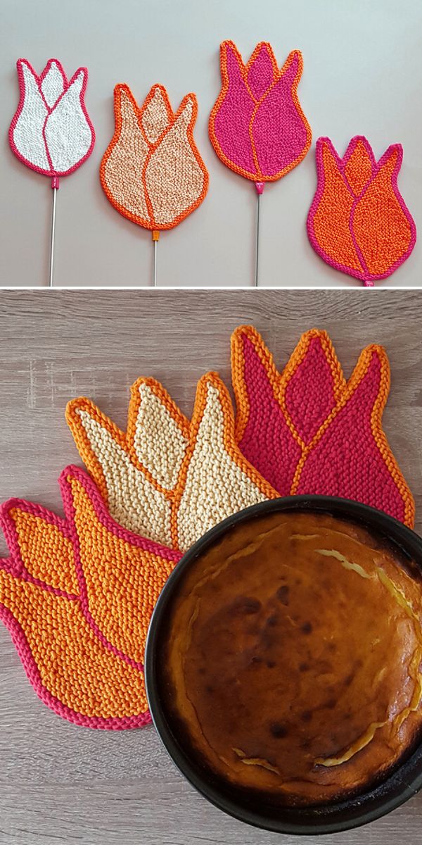 free knit hotpads pattern