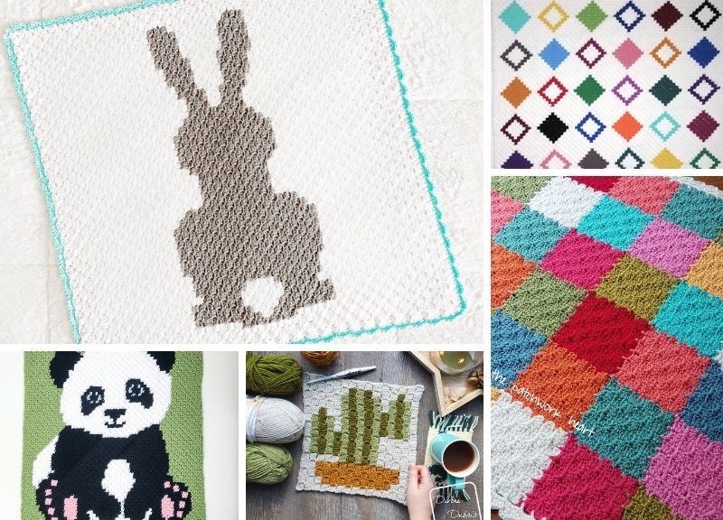 C2C Crochet Afghan Blocks and Blankets