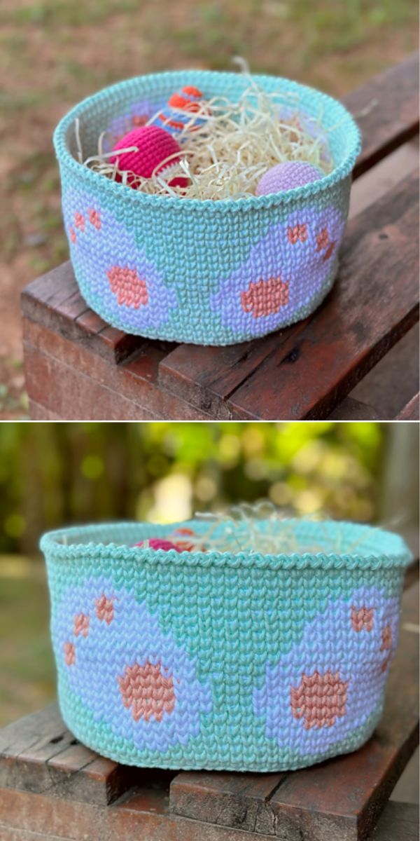 egg basket free crochet pattern
