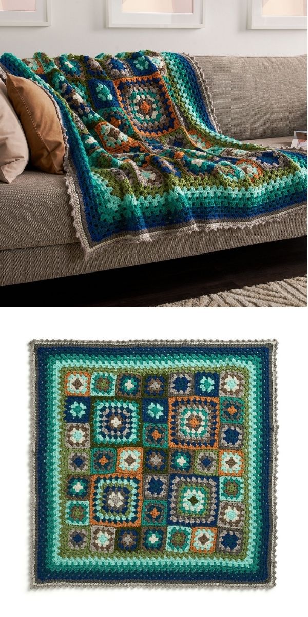 Crochet Kaleidoscope Throw