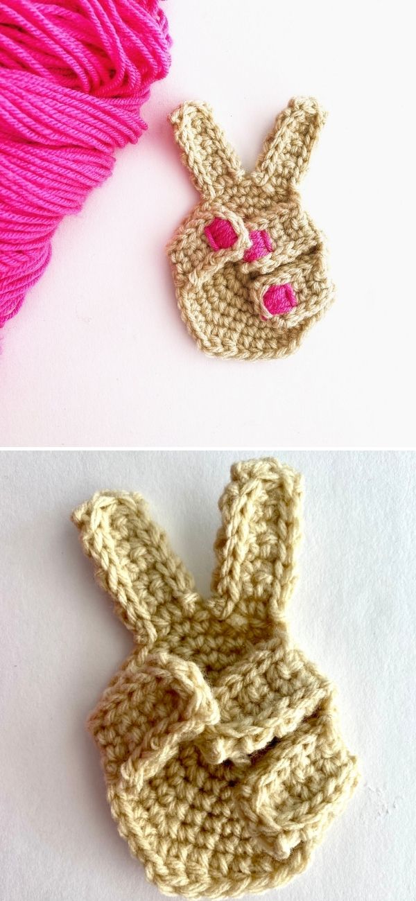 Crochet Peace Sign Applique