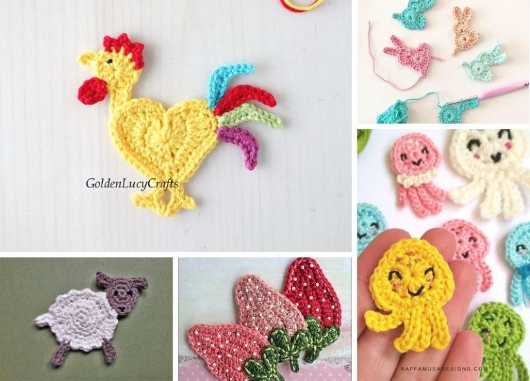48 Cute Crochet Appliques