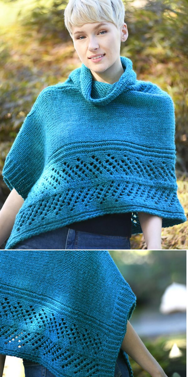 knitted poncho free pattern