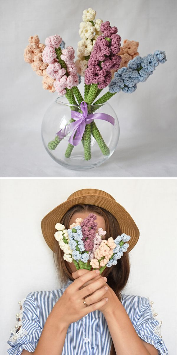 free crochet Hyacinth flower pattern
