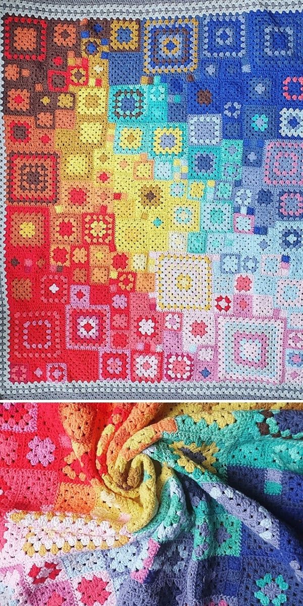free granny square blanket crochet pattern