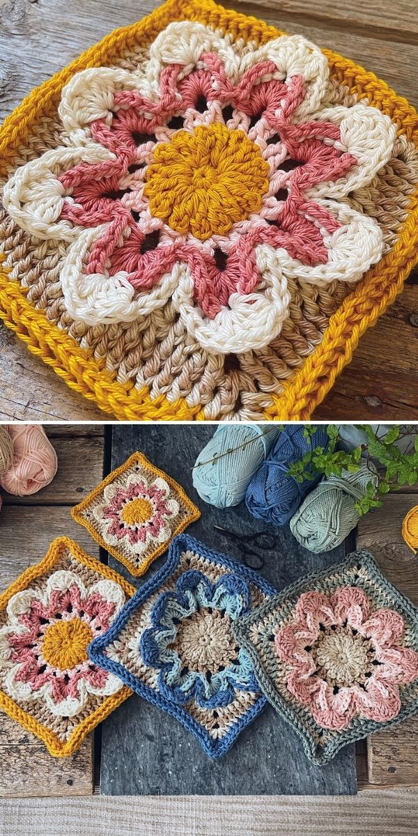 Island Lily Square Free Crochet Pattern