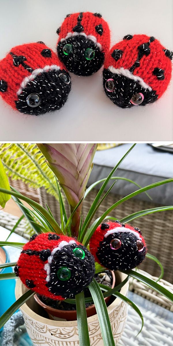 free knitted amigurumi ladybug pattern