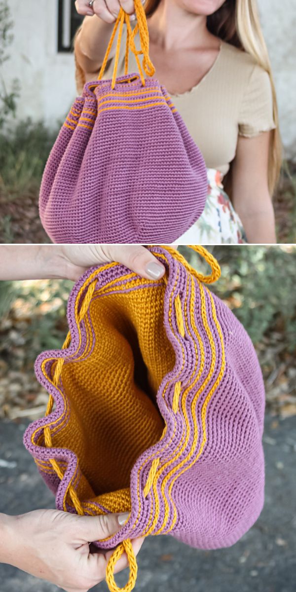 free scrunch bag crochet pattern