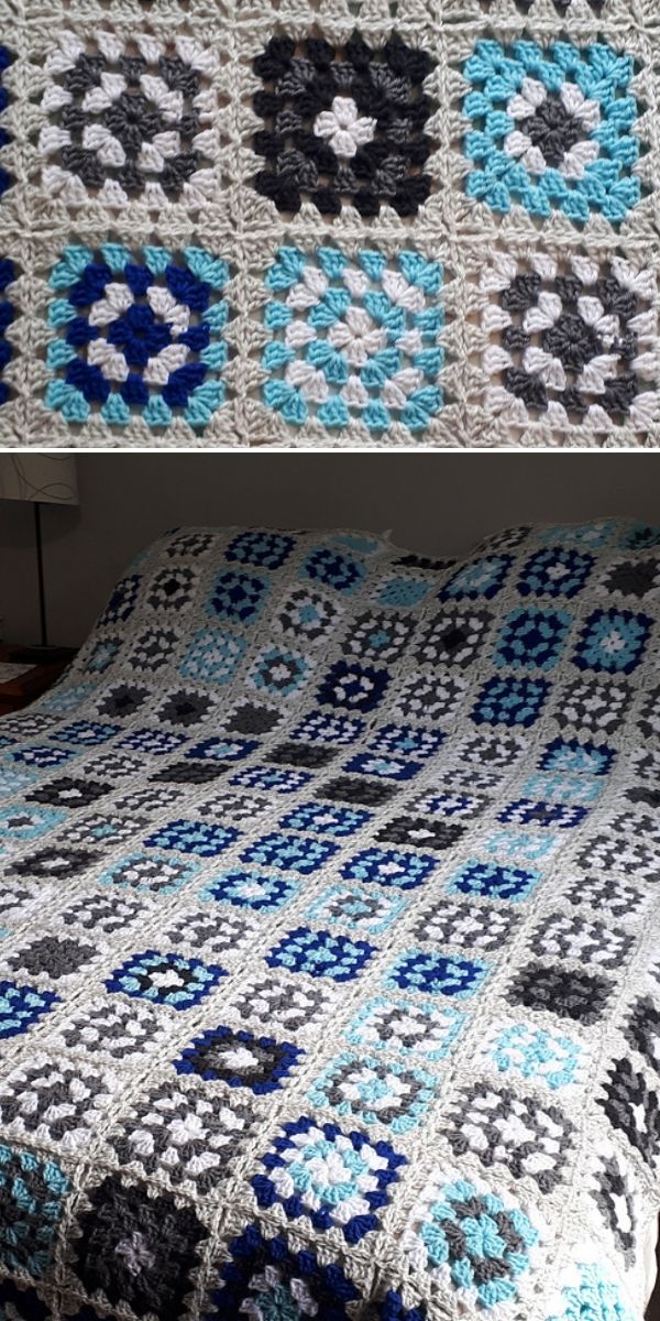 free granny square blanket crochet pattern